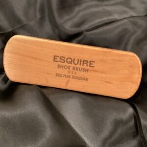 VTG Esquire 100% Horsehair Shoe Brush in Natural Brown